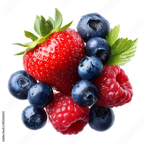 Fresh Mixed Berries Strawberry Raspberry and Blueberries
