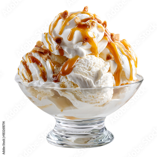 Indulge in creamy dessert bliss swirls of decadent caramel