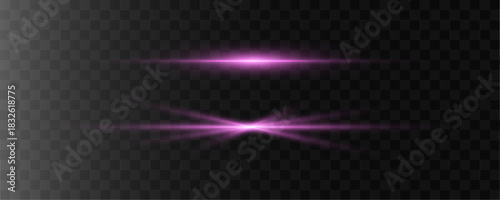 Soft blush light beam shimmers with delicate flare ripples and smooth radiant flow. Gentle illumination adds a dreamy pastel glow. Pink glow beam vector.