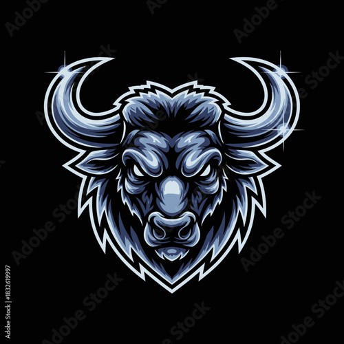 Striking digital illustration of a majestic mythical beast with intricate