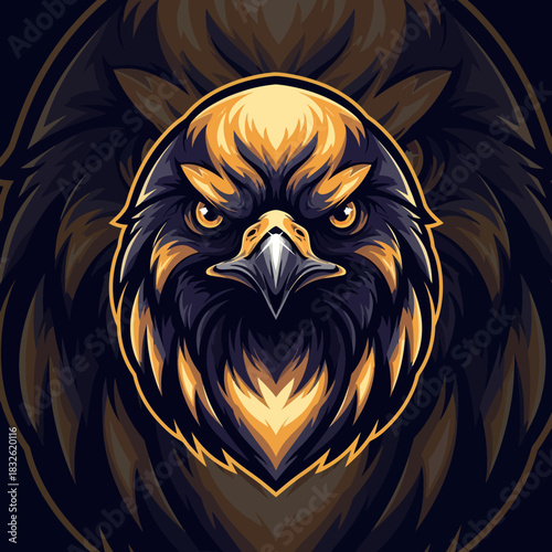 Majestic mythical creature with powerful eagle features and regal presence