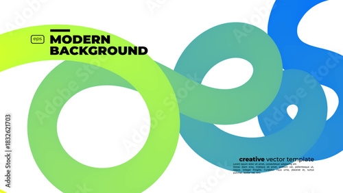 Abstract Color Gradient Swirl Shapes Set. Vector Graphic with Wavy Lines in Blue Colors. Colorful Fluid Wave Pattern. Squiggly Design Element.Wavy shape with Colorful gradient. Vector illustration.