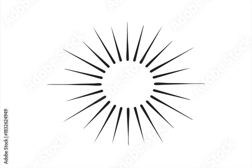 Sunburst ray artwork for luminous UI elements and striking visuals