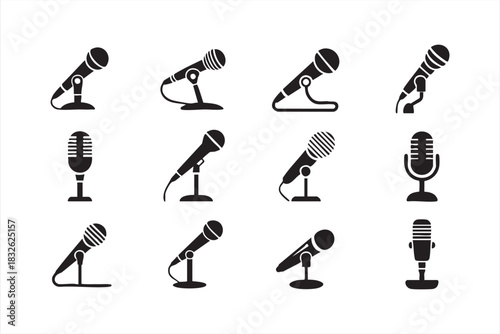 Vocal performance and studio microphone collection for sound-focused interfaces