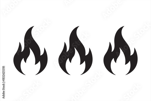 Dynamic flame artwork for heat alerts, warning signs and UI dashboards