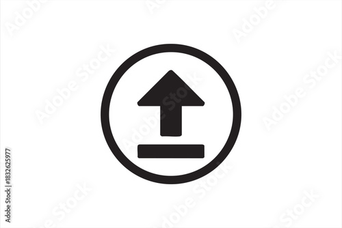 Minimal upward direction symbol for interface design and dashboard elements