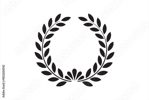 Prestige award laurel illustration for honor badges and achievement graphics