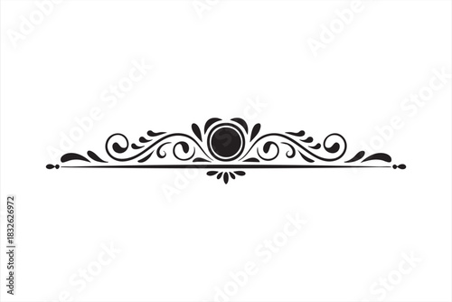 Elegant Vintage Divider Ornament for Classic Layout Designs