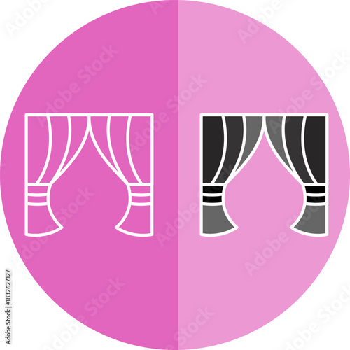 curtains icon vector design template simple and modern