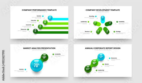 Product Launch 4 5 2 3 Step Graph Presentation Layout Bundle. Professional Profile Four Five Two Three Option Diagram Slideshow Design Vector Illustration Set.