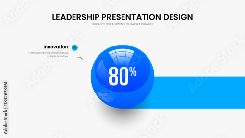 Enterprise Innovation One Option Chart Presentation Design. Clean Profile 1 Step Graph Frame Template. Market Introduction Slide Layout Vector Illustration.