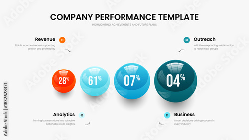 Science Solution Presentation Layout Vector Illustration. Educational Profile 4 Step Infographic Frame Template. Visual Report Four Option Diagram Slide Design.