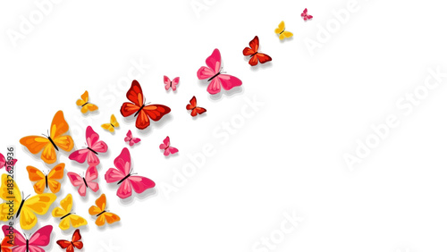 Flight of Fancy An Elegant Butterfly Swarm Artwork for Nature-Inspired Design