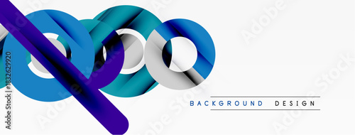 Abstract flowing ribbons, blue purple shades. Modern design element, clean background. Minimalist composition, dynamic curves.