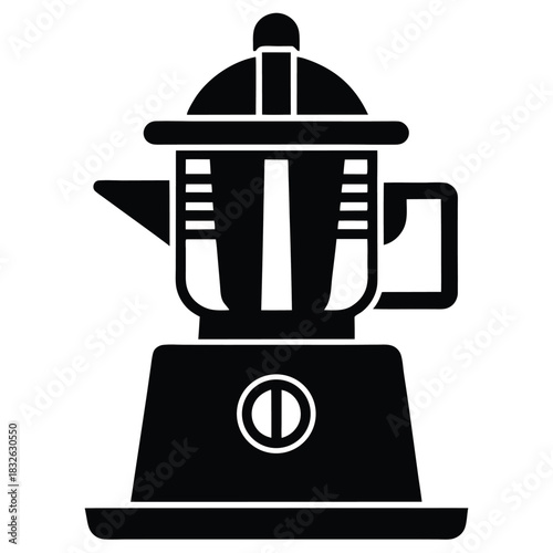 This black simple modern food blender appliance looks very sleek and well designed