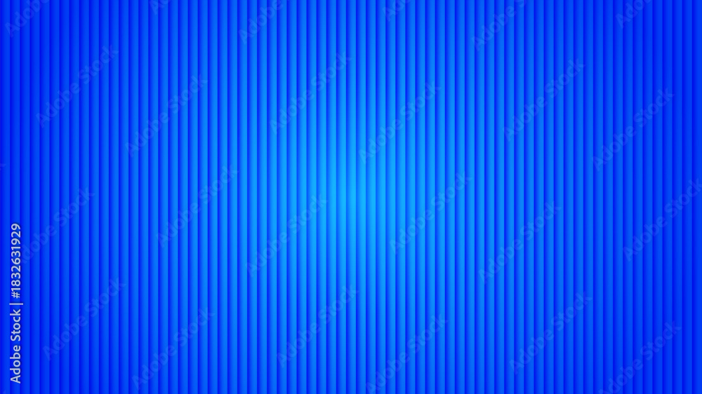 Obraz premium Vibrant blue corrugated vertical lines background with soft gradient effect, seamless pattern for design.