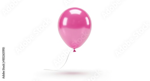 Celebrate special occasions with a vibrant pink balloon adding joy to any event invitation or birthday card design project, conveying festive spirit and delightful cheer