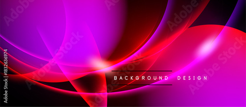 Abstract vibrant background. Red, magenta hues blend, creating dynamic flowing shapes. Light flares add visual interest. Modern design element.