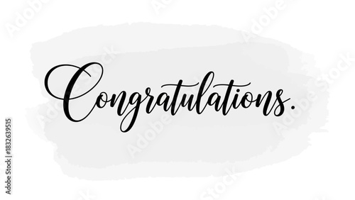 Congratulations Script Text – Elegant Calligraphy Greeting Typography Design