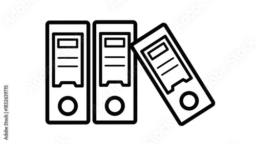 Office Binder Folder Icon – Document Organization File Storage Illustration