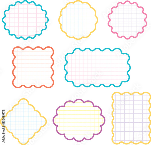 うねうねフレーム（ビビッドなバイカラー）