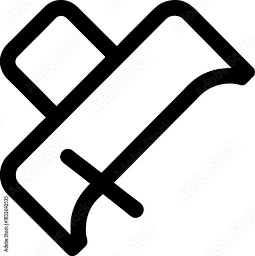 Simple and modern illustration of tape dispenser, showcasing its functional design and sleek lines. Perfect for office or home