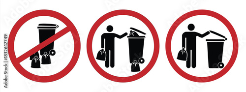 Wheelie bin icon vector