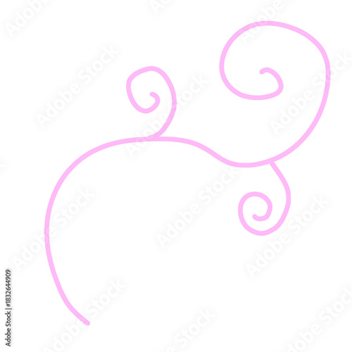 Sicilicm Element Decorative - Swirl Branches Vector- Nature Curve 