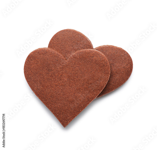 Two heart shaped chocolate ...