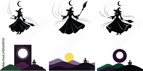 Witchy halloween art