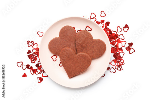 Plate with heart shaped coo...