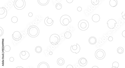 Minimalistic background with scattered transparent circles creating a modern abstract design for