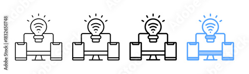 Smart Device Icon Different Style Outline Collection Set 
