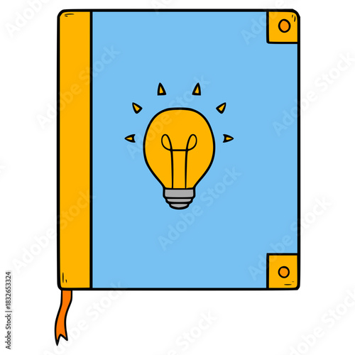 book of idea illustration hand drawn isolated vector