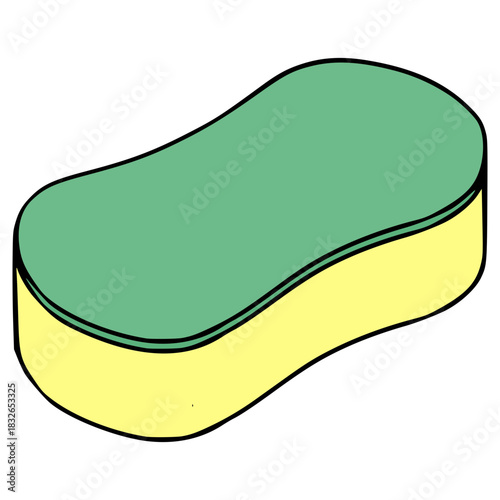 sponge illustration hand drawn isolated vector