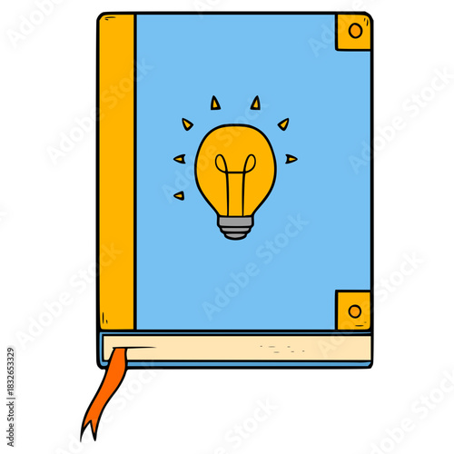 book of idea illustration hand drawn isolated vector