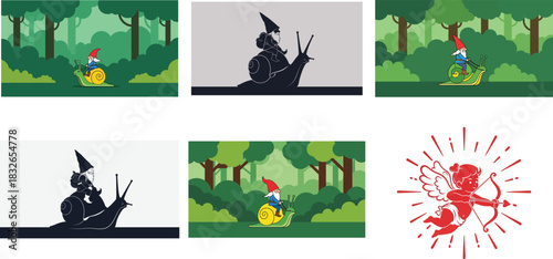 Gnome snail forest ride