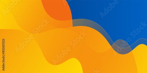 Blue and yellow trending modern background eps 10.