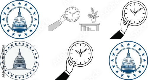 Political time icons