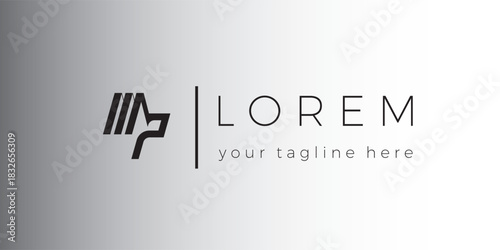 Minimalist MP Letter Logo Design. Vector Design Template for All Types of Brand and Business Logos.