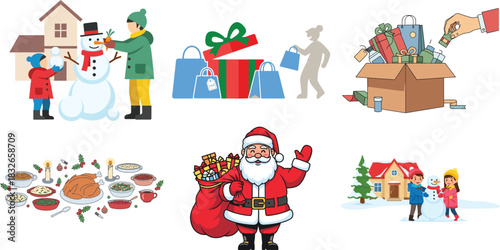 Holiday icons vector