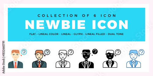 Pack of 6 Vector newbie icon