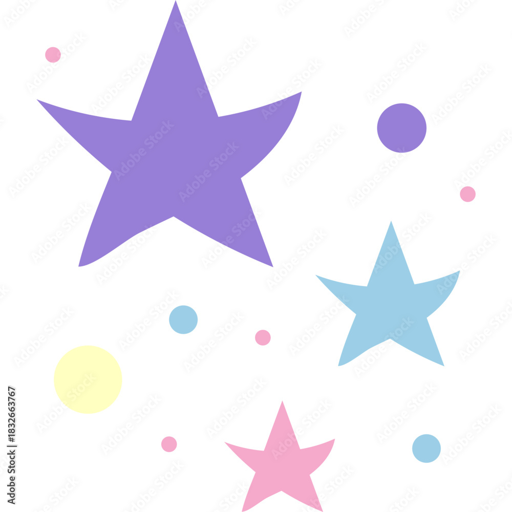 Obraz premium Star Doodle Toy Illustration