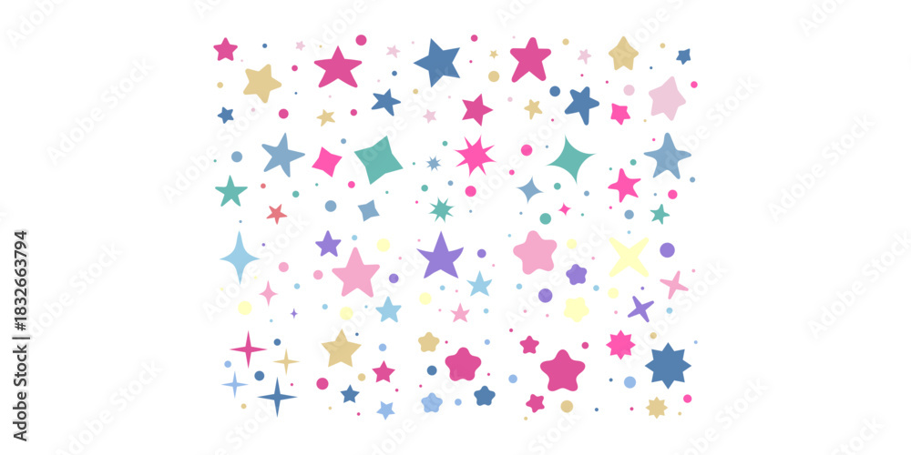 Fototapeta premium Star Doodle Toy Illustration