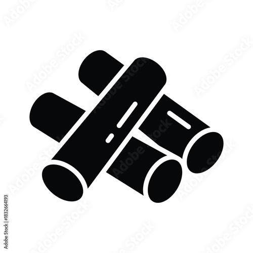 Creatively designed glyph icon of chalk sticks, writing, drawing, and teaching tools