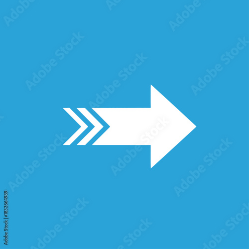 Free Download Blue arrow icon on a clean white background in a simple vector design - GFXLoad