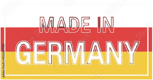 “Made in Germany” Seal Badge Vector Illustration with German Flag Colors
