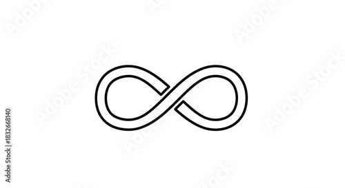 Minimalist Infinite Loop Symbol Representing Continuity and Endless Possibilities