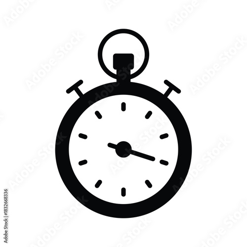 An amazing glyph style icon of stopwatch, ready to use vector