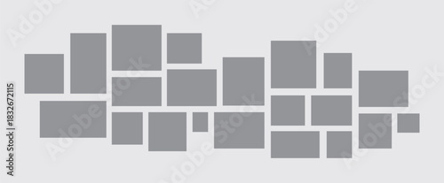 Pictures or photos frame collage comics page grid layout abstract photo frames and digital photo wall template
